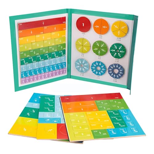 Pädagogisches Puzzle mit magnetischem Bruch, Manipulatives Bruchteil, pädagogisches Puzzle, Mathematik-Manipulative für Grundschule für Kinder, Schüler von Opilroyn