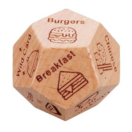 Pärchen-Dating-Würfel, Lebensmittel-Entscheidungswürfel, Date-Nacht-Paar-Würfel, Abendessen-Entscheidung, Paar, Nachtspiel, Würfel, 12 Seiten, wiederverwendbar, aus , für Ehemann, Ehefrau, Paar, Pärchen-Dating-Würfel, Lebensmittel-Entscheidungswürfel, Date-Nacht-Paar-Würfel, Abendessen-Entscheidung, Paar, Nachtspiel, Würfel, 12 Seiten, wiederverwendbar, aus , für Ehemann, Ehefrau, Paar, von Opilroyn