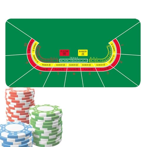 Pokertischdecke - Pokertischdecken, Spieltischdecke, Holdem-Pokermatte 120 X 60 Cm | Kartentischdecken, Pokermatte Für Tisch, Tischunterlage Für Pokerpartys, Spendenaktionen, Themenpartys, Zusammenkün von Opilroyn