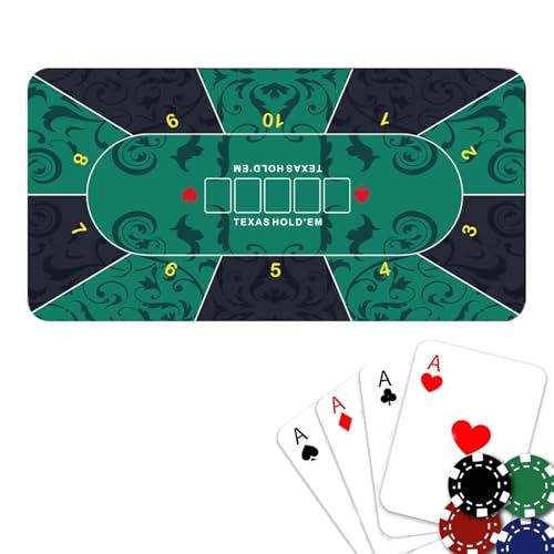 Pokertischdecke - casno-Tischdecke, Pokertischdecke | Holdem-Pokermatte 120 X 60 Cm, Kartentischdecken, Pokermatte Für Tisch, Tischunterlage Für Pokerpartys, Spendenaktionen, Themenpartys, Zusammenkü von Opilroyn