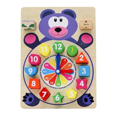 Puzzle Uhr Holz Lernuhr aus Holz | Puzzlespiel für die Früherziehung | Lernspielzeug für frühes kognitives Lernen | Spielzeug für die Auswahl der Farben aus Puzzle Uhr Holz Lernuhr aus Holz | Puzzlespiel für die Früherziehung | Lernspielzeug für frühes kognitives Lernen | Spielzeug für die Auswahl der Farben aus von Opilroyn
