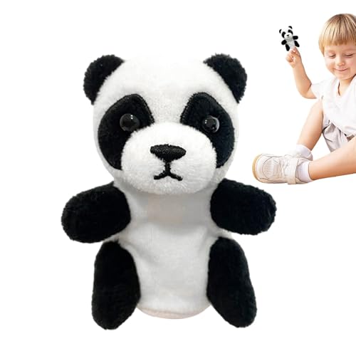 Stofftierpuppe, Handpuppen für Kinder | Weiche Tier-Panda-Handpuppen,Kleines Cartoon-Tierpuppenspielzeug für Kinder und Kleinkinder von Opilroyn