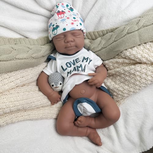 Oppaionaho 19 Inch Pascale Boy Full Body Silicone Baby Doll African American Realistic Reborn Dolls, Lifelike Sleeping Unpainted Newborn Infant DIY Blank Doll Oppaionaho 19 Inch Pascale Boy Full Body Silicone Baby Doll African American Realistic Reborn Dolls, Lifelike Sleeping Unpainted Newborn Infant DIY Blank Doll von Oppaionaho