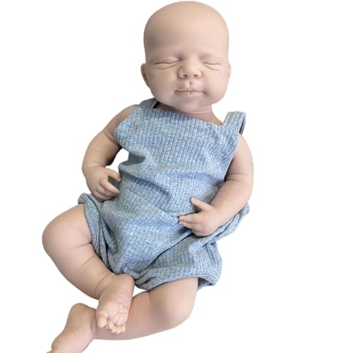 Oppaionaho Lebensechte Silikon-Reborn-Babypuppen mit Ganzkörper – 19 Zoll realistische Babypuppe mit echtem Neugeborenengewicht für Säuglinge (Boy,Caucasian,Unpainted) von Oppaionaho