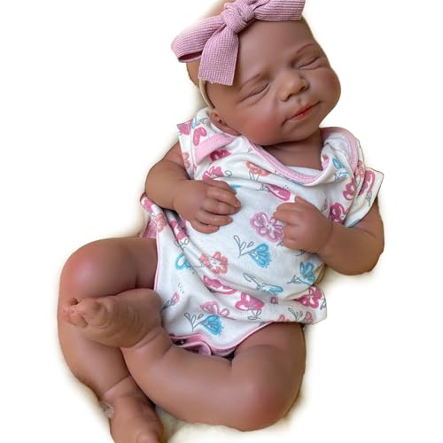 Oppaionaho Lebensechte Silikon-Reborn-Babypuppen mit Ganzkörper – 19 Zoll realistische Babypuppe mit echtem Neugeborenengewicht für Säuglinge (Girl,Caucasian,Painted) von Oppaionaho