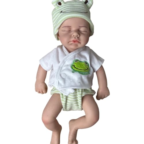 Oppaionaho Realistische 12'' Reborn-Babypuppen aus Ganzkörper Silikon, weiche lebensechte Neugeborene Puppe, die echt aussieht, handgefertigtes Geschenk für Kinder (Junge) von Oppaionaho