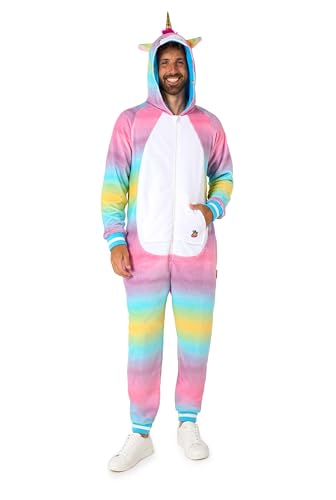 OppoSuits Erwachsene Einteiliger Pyjamas - Tier-Strampler - Einhorn Onesie - Weiß von OppoSuits