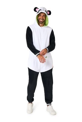 OppoSuits Erwachsene Einteiliger Pyjamas - Tier-Strampler - Panda Onesie - Weiß von OppoSuits