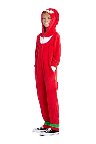 OppoSuits Kinder Einteiler Pyjama - Sonic Strampler - Knuckles The Echidna Onesie - Rot von OppoSuits