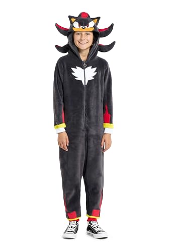 OppoSuits Kinder Einteiler Pyjama - Sonic Strampler - Shadow The Hedgehog Onesie - Schwarz von OppoSuits