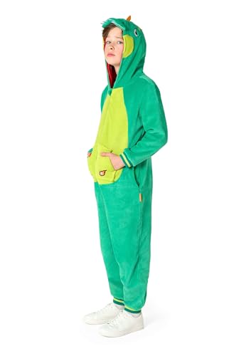 OppoSuits Kinder Einteiliger Pyjamas - Tier-Strampler - Dinosaurier Onesie - Grün von OppoSuits