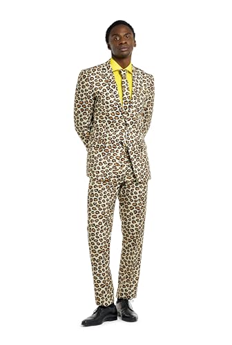 OppoSuits Lustige Verrückt Abschlussball Anzüge für Herren - Komplettes Set: Jackett, Hose und Krawatte,Mehrfarbig,52 von OppoSuits