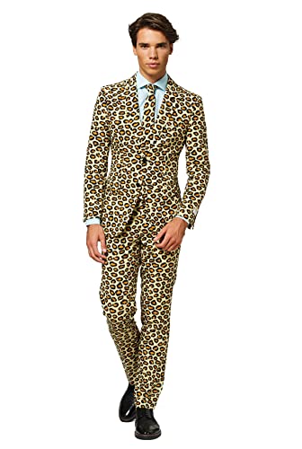 OppoSuits Lustige Verrückt Abschlussball Anzüge für Herren - Komplettes Set: Jackett, Hose und Krawatte,Mehrfarbig,52 von OppoSuits