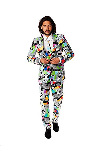 Testival Testbild Anzug bunt Slimline Herren 3-teilig Premium Gr 52 von OppoSuits