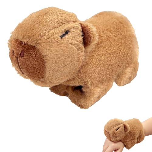 OptiPlay Capybara Plüsch, Cute Capybara Slap Plush Bracelet, Capybara Animal Slap Bracelet, Capybara Wristband Plüschtier, Capybara Plüsch Slap Toy, für Jungen und Mädchen Geburtstag Party Geschenk von OptiPlay