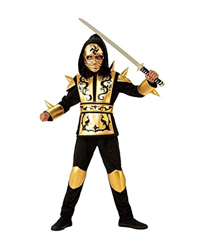 Rubies 641143-M Ninja Dragon Gold Kostüm für Kinder, Größe 5-7 Jahre von Rubie's