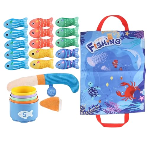 Angelspiel - Interaktives Sortierspielzeug für Vorschulentwicklung, Stoffdesign mit sensorischer Funktion, Bildungsaktivität für die Badewanne des Kleinkindes, Pool, Partylernen, weiche Baumwolle Angelspiel - Interaktives Sortierspielzeug für Vorschulentwicklung, Stoffdesign mit sensorischer Funktion, Bildungsaktivität für die Badewanne des Kleinkindes, Pool, Partylernen, weiche Baumwolle von Opvonxeh