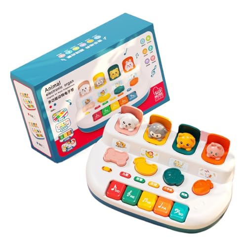 Baby Piano Toy, Cute Animal Musical Instrument Keyboard, Lernen, 20,66 x 5,51 x 5,51 x 6,5 cm, Klavier für und Mädchen, 18 Monate +, Fun Musical Development von Opvonxeh