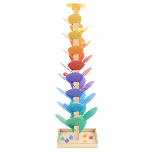 Ball Drop Toy, Wooden Bocce Ball Track, Early Education Color Cognition, STEM Learning, Music Integration Activity for Ages 3-7, School, Family, Nursery Fun Multicolor Ball Drop Toy, Wooden Bocce Ball Track, Early Education Color Cognition, STEM Learning, Music Integration Activity for Ages 3-7, School, Family, Nursery Fun Multicolor von Opvonxeh