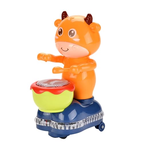 Cow Drumming Toy, Educational Drumming Toy, Cow Toy with Sound and Light, Interactive Baby Toy, Drumming Toy for, Animated Baby Toy for Crawling, Baby Learning Drumming Toy von Opvonxeh