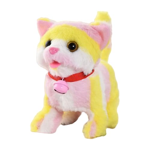 Electric Plush Cat, Realistic Interactive Pet, Battery Operated Toy, Wagging Tail Motion, Portable and Sturdy Fun Toy, Meowing Sound Feature, Perfect for Children von Opvonxeh