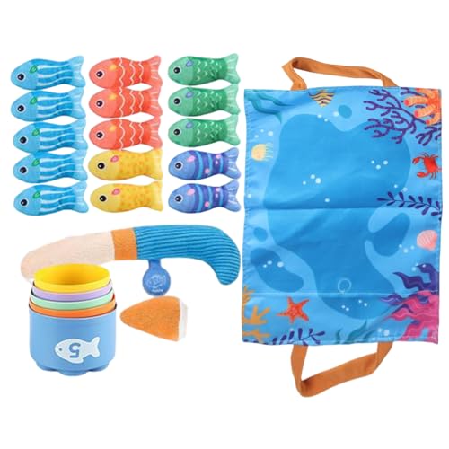 Fischereispiel - Stoffsortieren Bildungsspielzeug für sensorisches Lernen, interaktives Spiel mit Stapelbechern Funktion, Wasseraktivität für Vorschule, Kleinkindbadewanne, Poolparty, Baumwollmaterial Fischereispiel - Stoffsortieren Bildungsspielzeug für sensorisches Lernen, interaktives Spiel mit Stapelbechern Funktion, Wasseraktivität für Vorschule, Kleinkindbadewanne, Poolparty, Baumwollmaterial von Opvonxeh