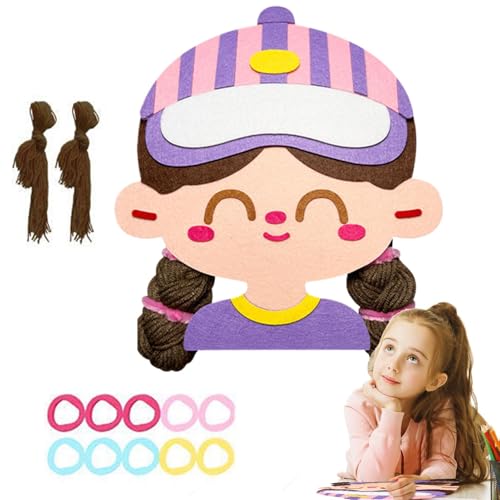 Hairstyle Craft Kit, Princess Craft Toys, Braiding Hair Kit, Kids Hair Salon, Travel Activity Kit, Girls Hairstyling Set, Hair Salon Toys, Braiding Toy Kit, Portable Teaching Materials for Kids von Opvonxeh