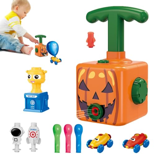 Opvonxeh Balloon Powered Launch Car, Car Toys Launching Game, Balloon Toys, Pumpkin Launch Tower STEM Kit, Educational Balloon Toys, Kids Partys Favors, STEM Educational Toys, Balloon Powered Car Kit von Opvonxeh