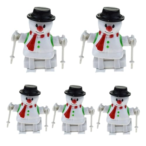 Opvonxeh Christmas Wind Up Toys, Skiing Snowman Wind Up Toy, Christmas Goodie Bags Stuffers, Festive Wind Up Skiing Snowman Toy, Kids Christmas Wind Up Toys, Skiing Snowman Toy for Kids von Opvonxeh