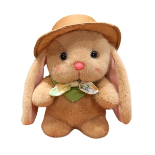 Opvonxeh Cozy Bunny Plüschkissen, weiches Kaninchen, gefülltes Tier, 18 x 24 cm, niedliches Kaninchen-Plüschtier, niedliches Baumwollspielzeug, perfekt für Kinder und Erwachsene von Opvonxeh