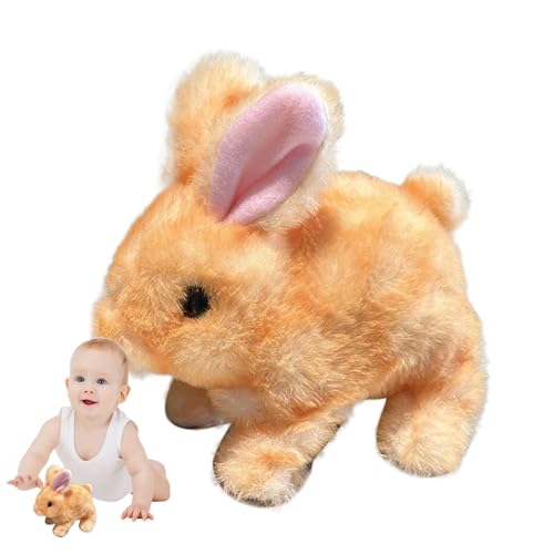 Opvonxeh Electronic Pet Plush Bunny Toy, Interactive Walking Stuffed Bunny Doll, Soft Plush Rabbit Plaything with Realistic Movements and Sounds, for Kids, Friends, Family von Opvonxeh