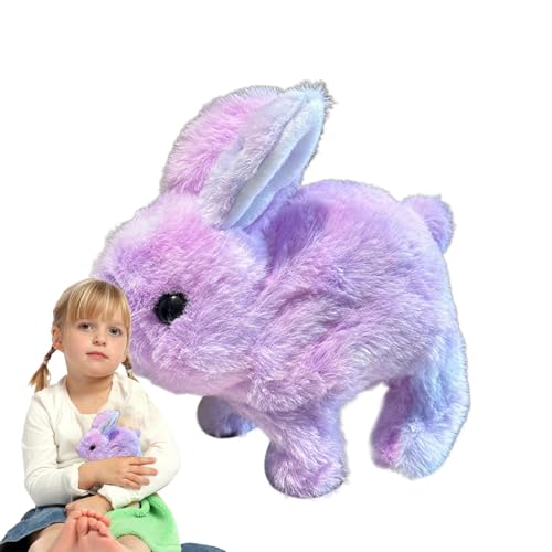 Opvonxeh Electronic Pet Plush Bunny Toy, Interactive Walking Stuffed Bunny Doll, Soft Plush Rabbit Plaything with Realistic Movements and Sounds, for Kids, Friends, Family von Opvonxeh