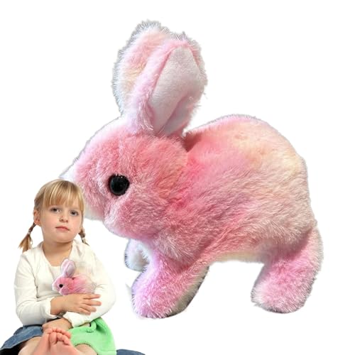 Opvonxeh Electronic Plush Bunny Toy, Stuffed Doll Walking Pet, Interactive Rabbit Plush, Realistic Movements, Sound Effects, 7.09x6.69x3.15 inches for Friends, Family, Boys, Girls von Opvonxeh