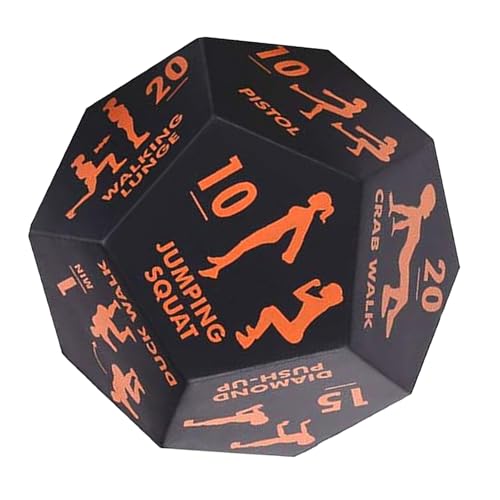 Opvonxeh Fitness Dice, 12-seitiger Würfel für körperliche Übungen zu Hause – Sporttraining für Kniebeugen, Schlitze, Dehnung, Yoga und Springen Opvonxeh Fitness Dice, 12-seitiger Würfel für körperliche Übungen zu Hause – Sporttraining für Kniebeugen, Schlitze, Dehnung, Yoga und Springen von Opvonxeh