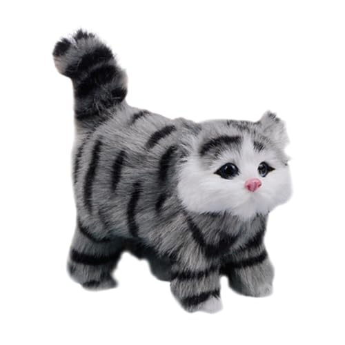 Opvonxeh Gefüllte Tierkatze, Plüschtier, Katze, Staffed Animal, niedliche Katzenpuppe, Huggable Cat Staffed Toy, Katzen Plüschspielzeug für Kinder, 5,12 x 5,12 x 2,76 Zoll von Opvonxeh