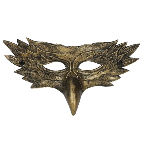 Opvonxeh Halloween Face Masque, Leather Dress-up Masque, Half Face Eagle Masque, Creative Halloween Costume, Cosplay Face, Costume Halloween Party Accessories von Opvonxeh