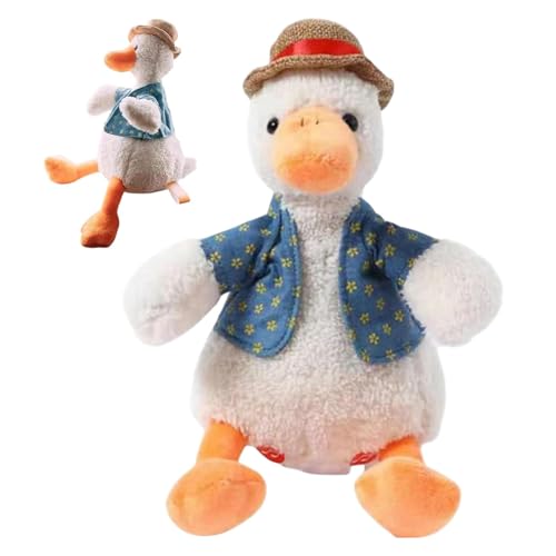 Opvonxeh Interactive Dancing Duck, Singing Stuffed Animal Toy, Brightly Colored Funny Doll with Yellow Hat, 11.81 Inches Fun Birthday Gift for Kids, Indoor Playtime Companion von Opvonxeh