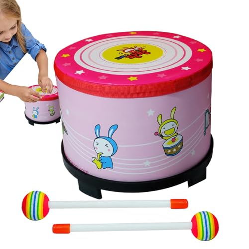 Opvonxeh Kids Hand Drum, Child Rhythm Drum Educational Toy, Musical Instrument for Kids, Includes Wooden Stick for Performances, Party Entertainment, and Festival Activities von Opvonxeh