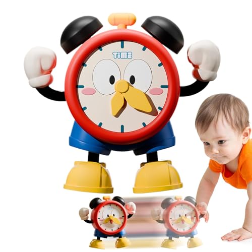 Opvonxeh Learning Clock Toy, Cartoon Clock Figur Toy, Interaktives Musical Clock Toy, Lernspielzeug zum Verkrabbeln, Licht und Sound Baby Toy, Clock Toy für Babys, Baby Musical Clock von Opvonxeh