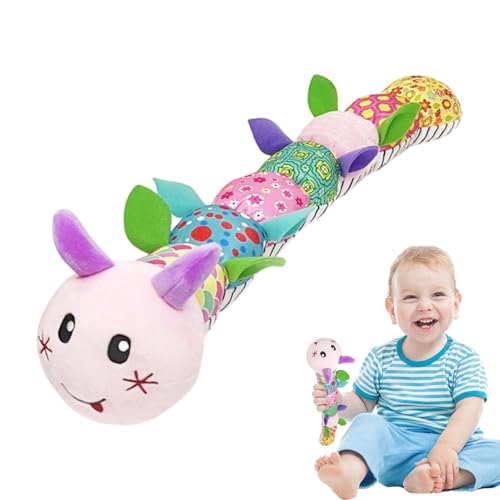 Opvonxeh Musical Stuffed Animals for Babies, Cartoon Caterpillar Sensory Toys, Baby Sensory Toys with Music, Interactive Music Sensory Toys, Cute Caterpillar Pillow Toy, Sensory Pillow for Babies von Opvonxeh