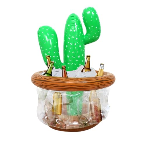 Opvonxeh Pool Party Inflatable Cooler | Cactus-shaped Drink Holder | Ice Bucket for Mexican Fiesta, Cactus-shaped Drink Holder, Ice Bucket for Mexican Fiesta, Hawaiian Themed Summer Supplies von Opvonxeh