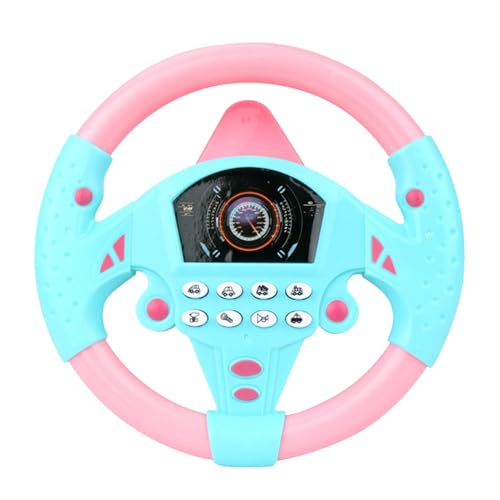 Opvonxeh Portable Car Seat Toy, Creative Car Game, Toddler Driving Experience, Child-Friendly Steering Wheel, Fun Car Interior Toy, Sound Effect Toy, Fake Steering Wheel for Car Home 20cm/7.87 Inches von Opvonxeh