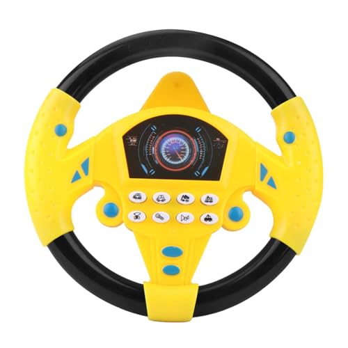 Opvonxeh Portable Car Seat Toy, Creative Car Game, Toddler Driving Experience, Child-Friendly Steering Wheel, Fun Car Interior Toy, Sound Effect Toy, Fake Steering Wheel for Car Home 20cm/7.87 Inches von Opvonxeh