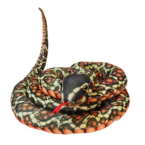 Opvonxeh Premium 79 Inch Realistic Snake Plush Toy | Soft Stuffed Animal Prank Prop for Kids | Long Cuddly Snake Throw Pillow | Perfect for Imaginative Play and Creative Decor von Opvonxeh