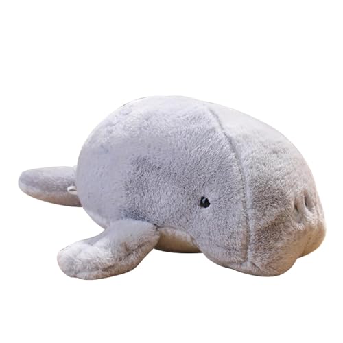 Opvonxeh Seekuh-Kuscheltiere, Seekuh-Plüschtierspielzeug,Manatee Tier Stoffpuppe Plüschtier | Hautfreundliches Seekuh-Schlaf-Umarmungs-Plüschkissen für Tisch-Esszimmer-Sofa-Schlafzimmer von Opvonxeh