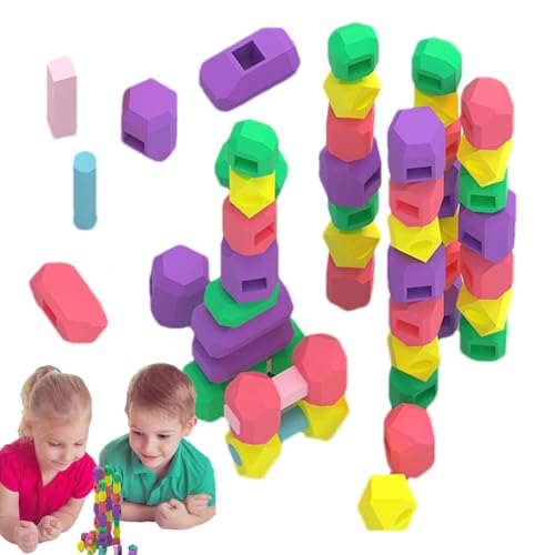 Opvonxeh Stacking Rocks, Sensory Balancing Stones, Silicone Stacking Stones Set, Sensory Learning Stones, Fine Motor Skills Toys, Creative Play Stones, Kids Stacking Stone Set von Opvonxeh