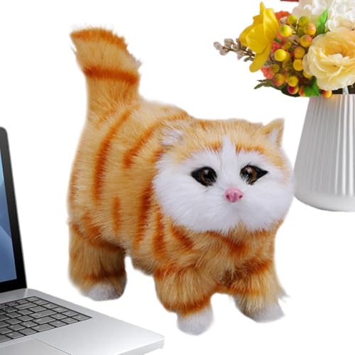 Opvonxeh Stuffed Animal Cat, Stuffed Animal Cat, Realistic Cats Staffed Animal, Adorable Stuffed Cats Doll, Huggable Cat Staffed Toy, Cats Plush Toy for Kids, 5.12x5.12x2.76 Inches von Opvonxeh