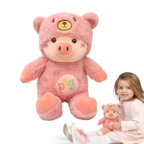 Opvonxeh Swine, Cartoon Tier Plüschtier, Dekoratives Hog Stuffed Tierspielzeug, niedliches Schwungkissen, Sleeping Hugging Pillow, Plüschtier Spielzeug, Soft Swine Plüsch, Niedliches Hog Stuffed Tier von Opvonxeh