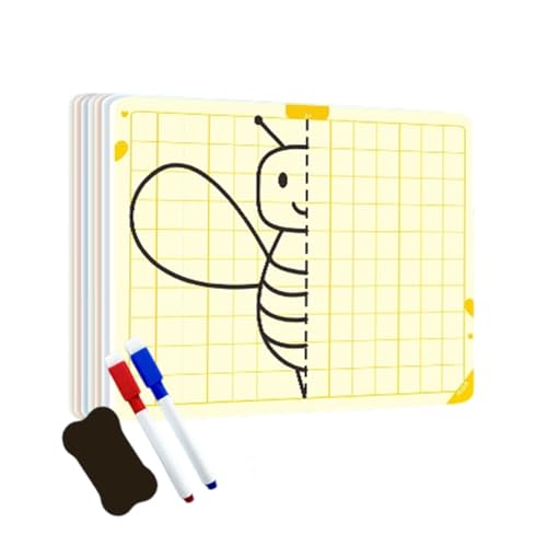 Opvonxeh Symmetry Drawing Board, Erasable Kids Activity Pad, 5.51x3.94 inches, Educational Concentration Training Toy with Grid Lines and Drawing Tools for Boys Girls Preschool Classroom Opvonxeh Symmetry Drawing Board, Erasable Kids Activity Pad, 5.51x3.94 inches, Educational Concentration Training Toy with Grid Lines and Drawing Tools for Boys Girls Preschool Classroom von Opvonxeh