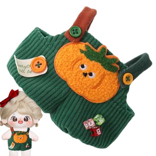 Plush Doll Pants, Dress Up Toy Overalls, Vegetable Stuffed Plush Overalls, Cute Plush Doll Kostüm, abnehmbare Doll Clothes, Stuffed Animal Overalls, Dress Up Plush Doll Zubehör von Opvonxeh